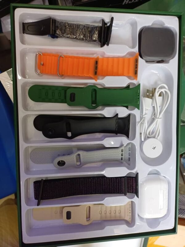2 Montres Connectée + 1 écouteur sans fil + 7 bracelets - WISME WS-80 ULTRA 2 – Image 2