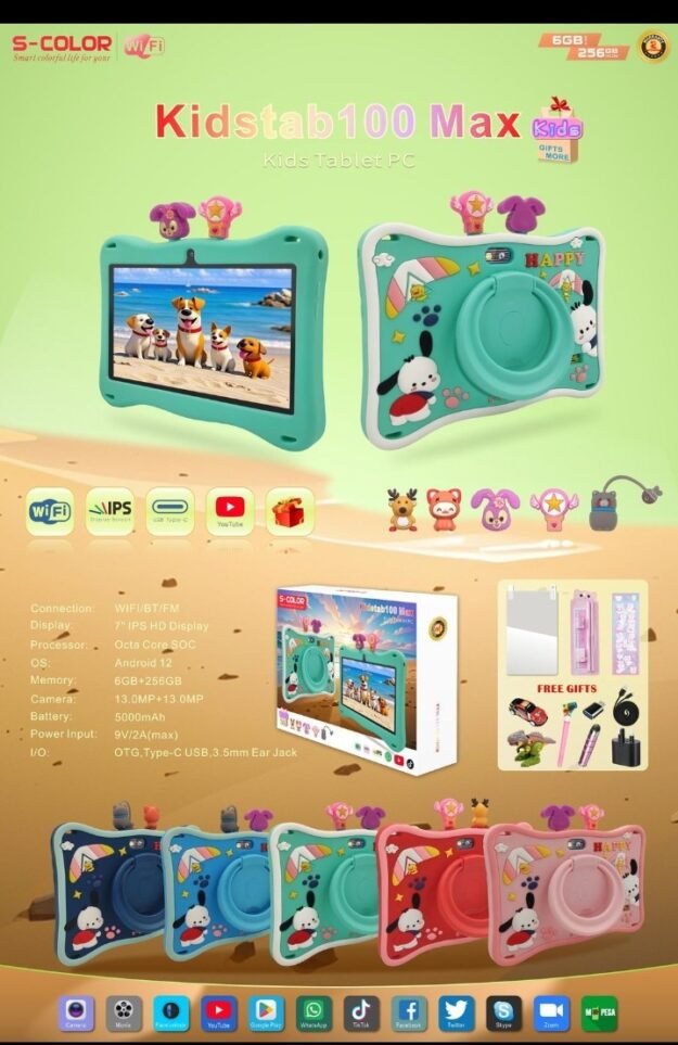 Tablette Éducative pour Enfants 6Go_Ram_256G